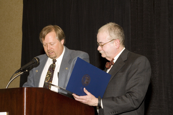 OOA Program Chair John Ramey, DO and OOA President Shield A. Wikas, DO