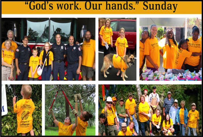 Gods Work Our Hands Sunday Collage
