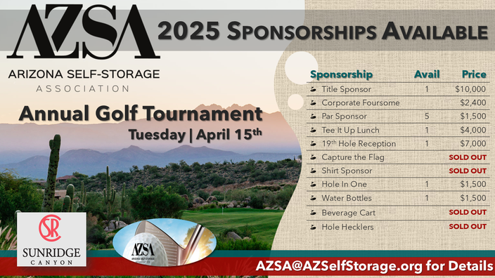 2025 AZSA Golf Tournament Sponsorships