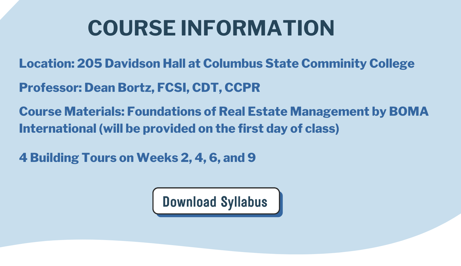 Foundations Course Information