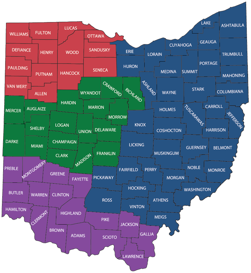 OCERP Region Map