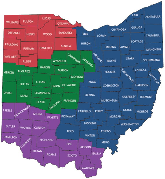 OCERP Region Map