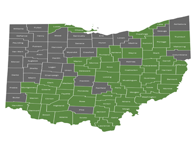 Ohio counties eligible for Local Assistance and Tribal Consistency Funds
