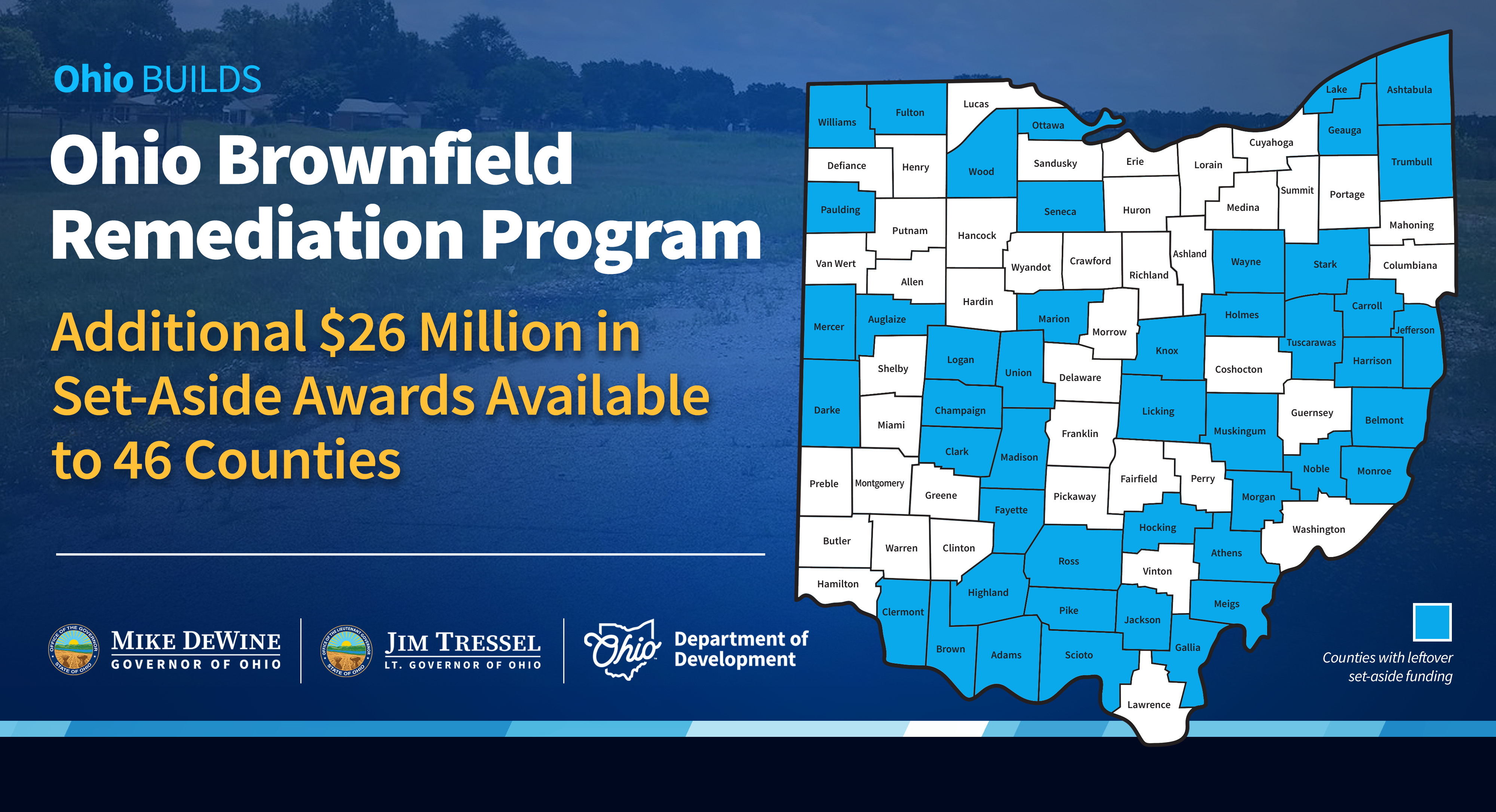 Brownfield grants awarded; several counties have money remaining