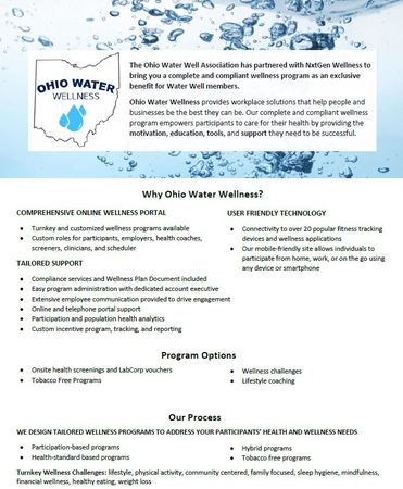 Ohio water wellness flyer