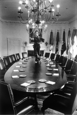 Mrs. Ford in the Cabinet Room of the White House