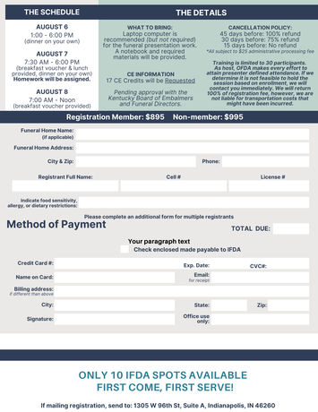 Celebrant Training Registration Form