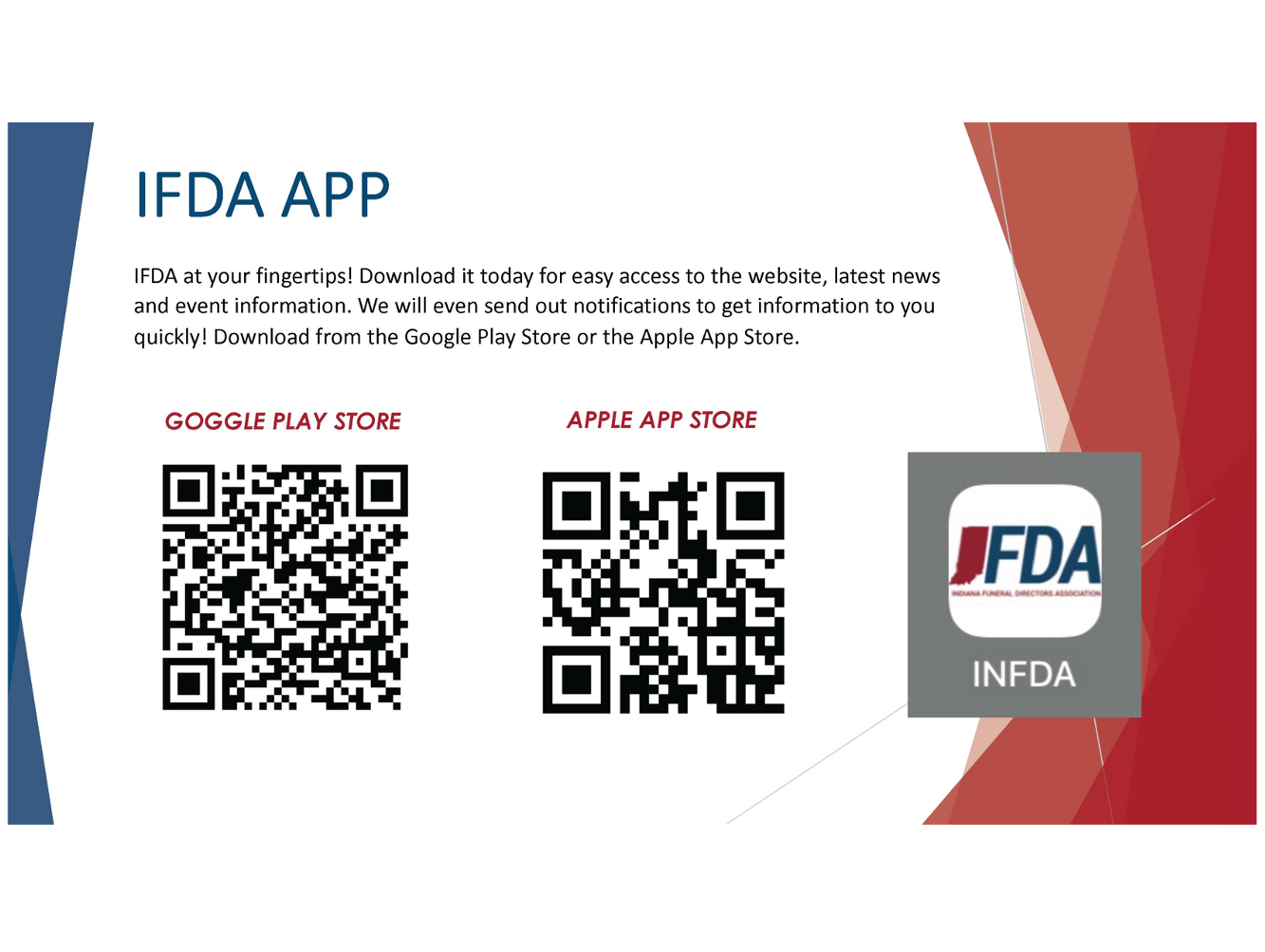 IFDA has an APP