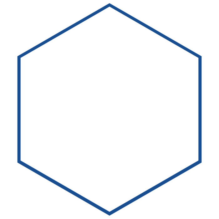 blue hexagon