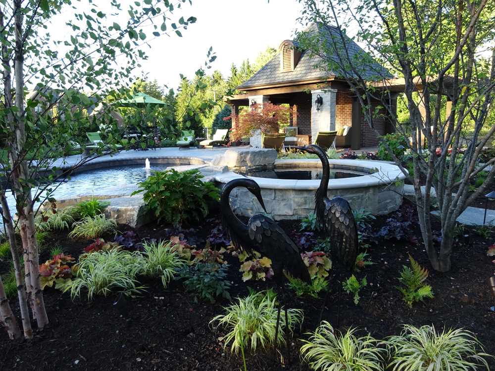 8 After Complete Landscape Rochester Hills Backyard Oasis Spa Plantings Copy