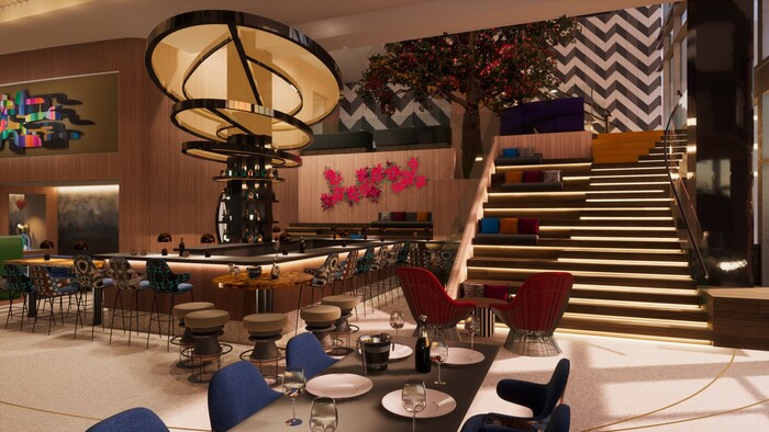 Lake Nona Wave Hotel Living Room Bar