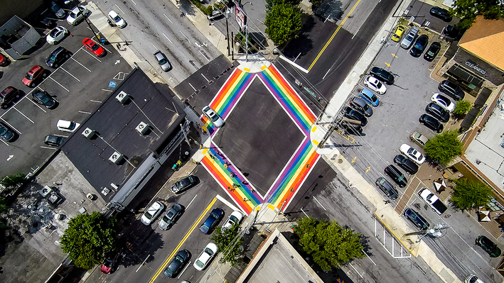 rainbow crosswalk