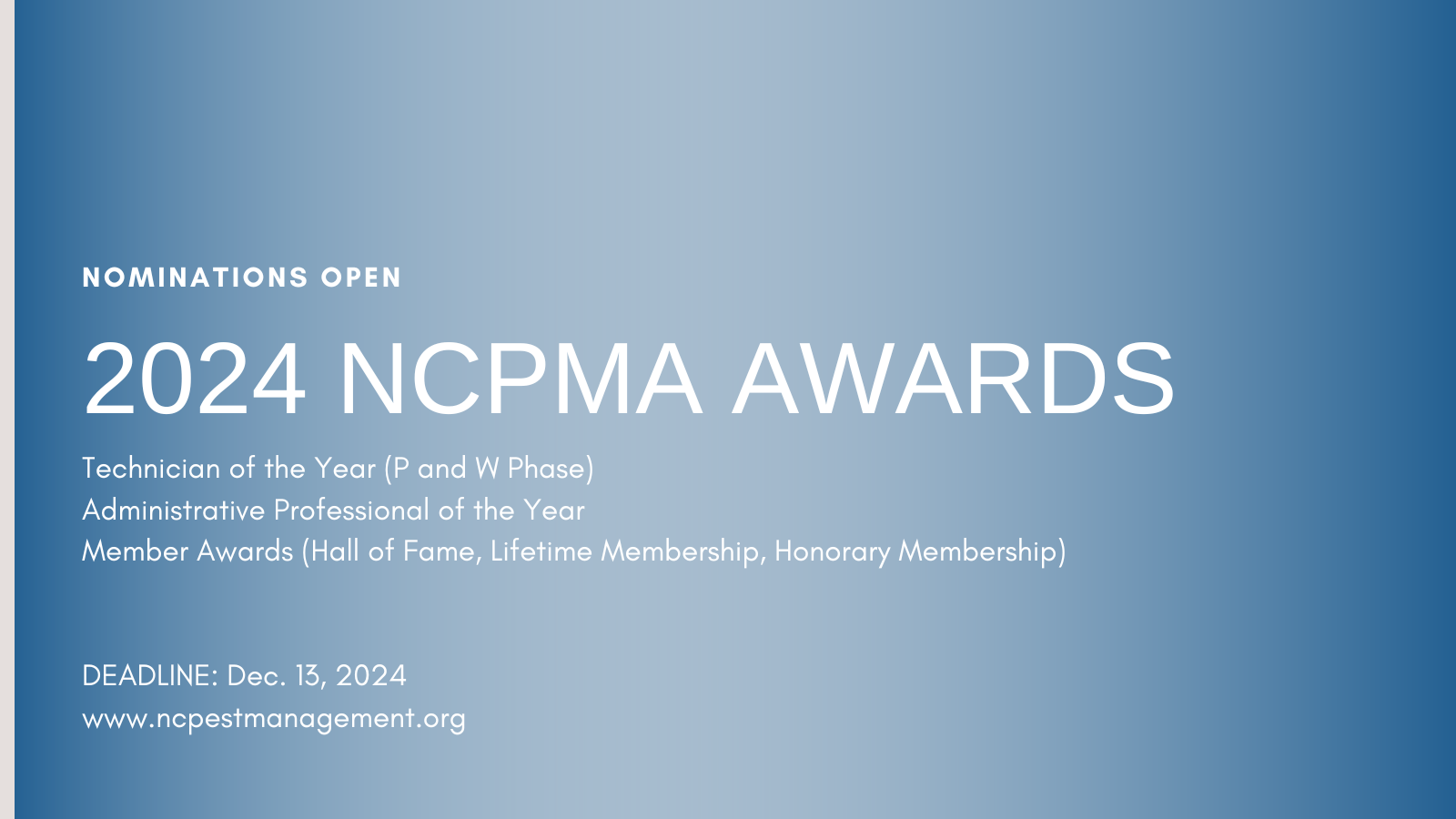 Nominate Someone for the 2024 NCPMA Awards