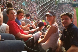 Residents take in an Indians game!