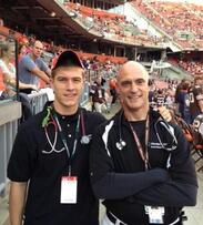 Event Medicine team members Dr. Tallman and son/EMT Joshua at Browns Stadium