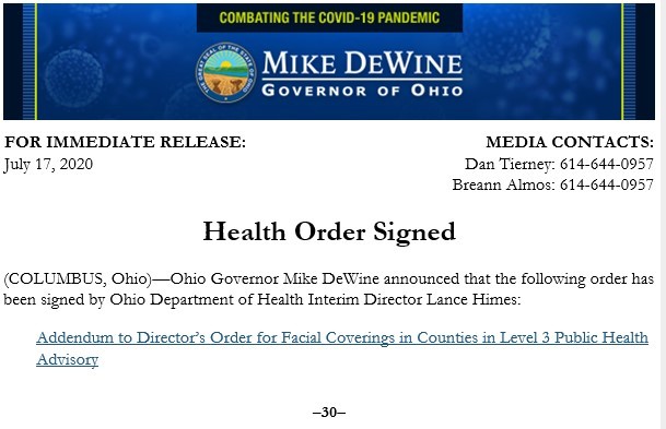 Health Order Signed 7 17 20