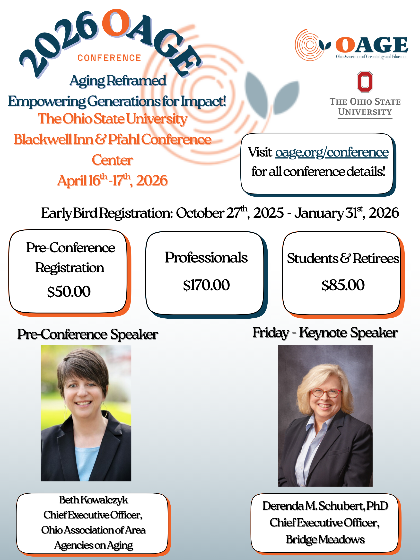 Early Bird Registration Opens October 27! Mark your calendars!