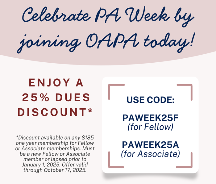 2025 Pa Week Oapa Dues Discount Small Ad
