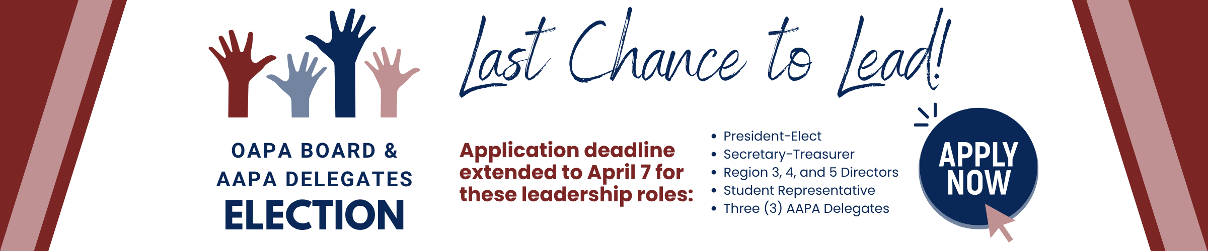 election banner deadline extended to April 7 2026