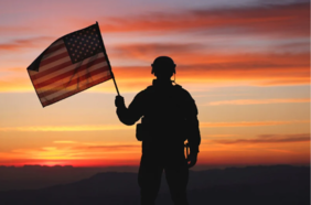 Soldier Flag Sunset