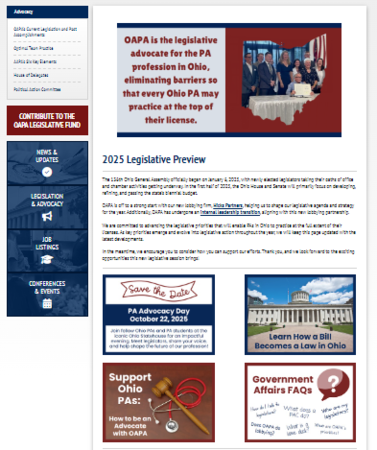 Stay In the Know: OAPA Website Has All Your Legislative News