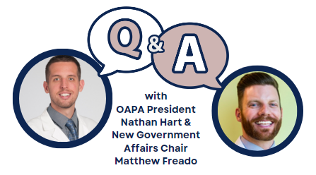 OAPA Leader Q&A: President Hart Welcomes New Government Affairs Chair Freado