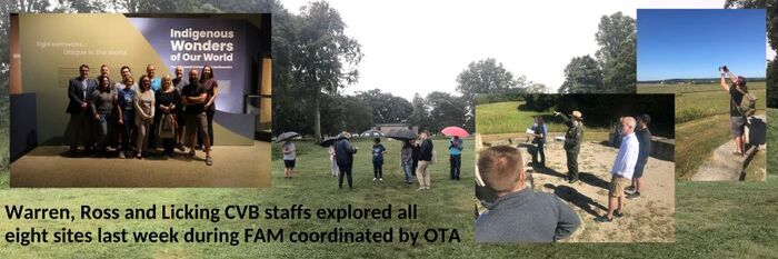 Warren Ross and Licking CVB staffs explored all eight sites last week during FAM coordinated by OTA