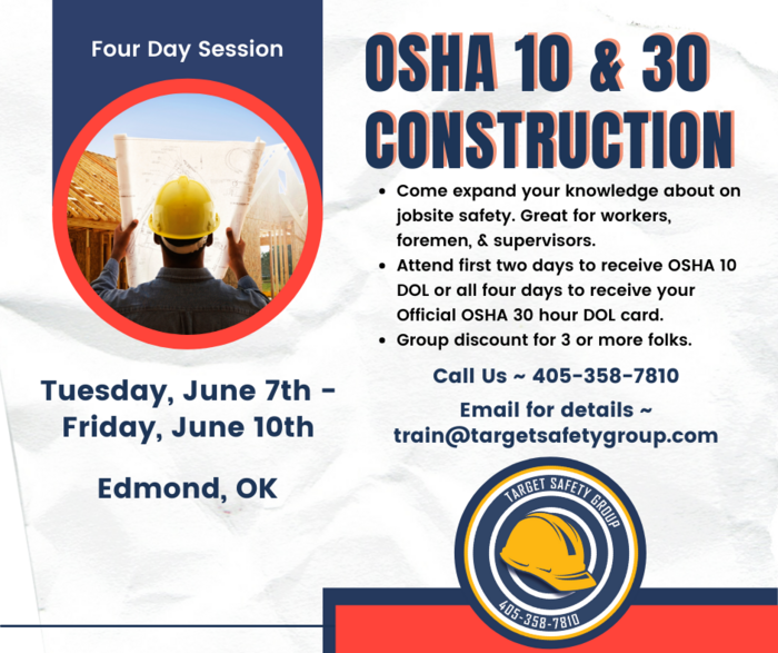 OSHA 10 & 30 Class Flyer 