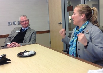 Rep. Bishoff and Dean Burke