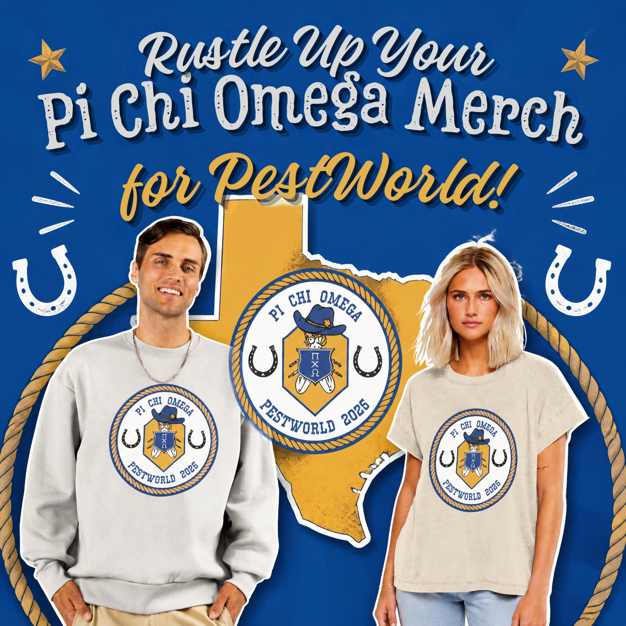 Rustle Up Your Pi Chi Omega Merch for PestWorld!