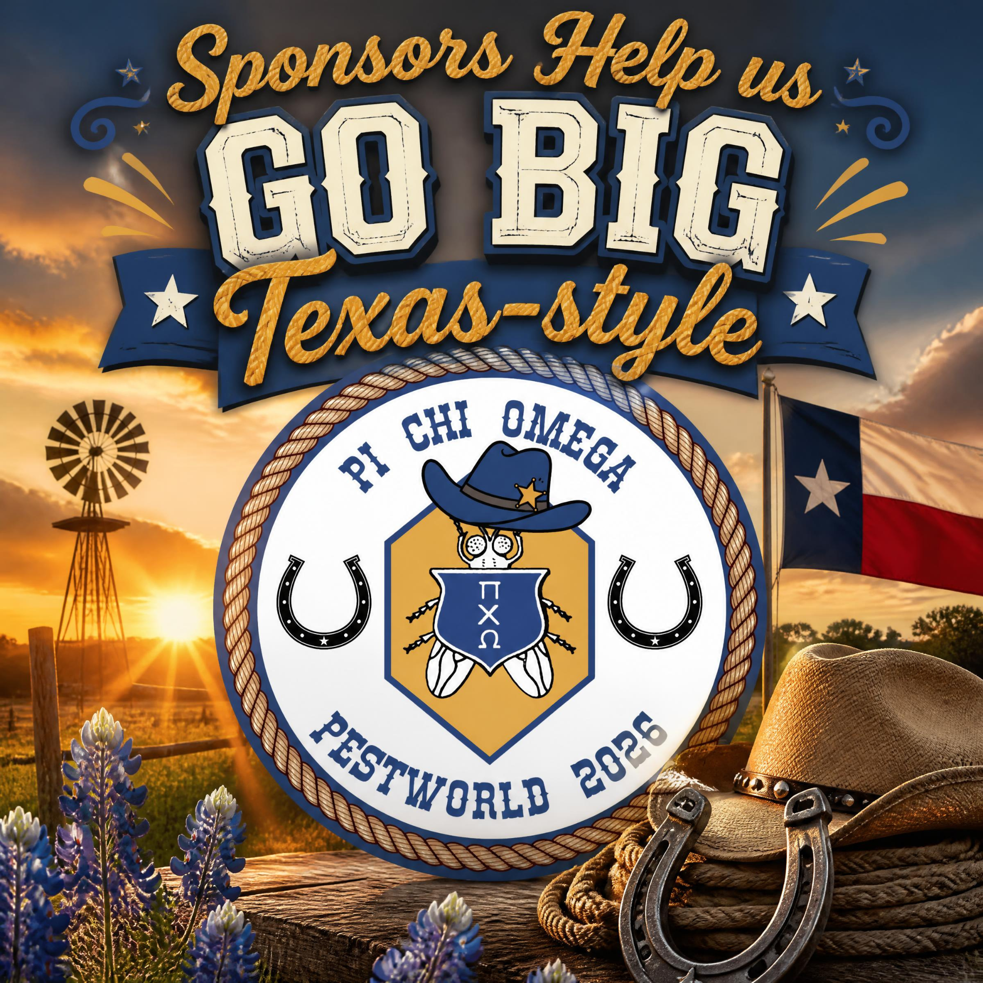 Saddle Up & Sponsor Pi Chi Omega Events at PestWorld - Help Us Go BIG in Texas
