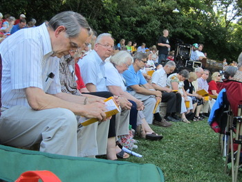 Worshippers at June 8 Worship Service