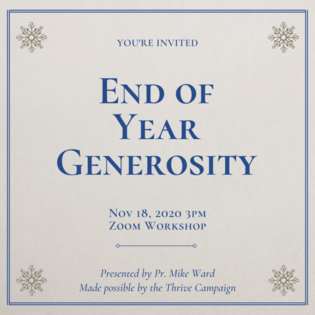 End Of Year Generosity 2020