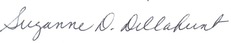 Bishop Suzanne Dillahunt Signature