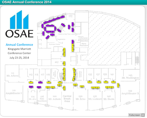 OSAE Annual Conference 2014 Exhibit Hall Floorplan