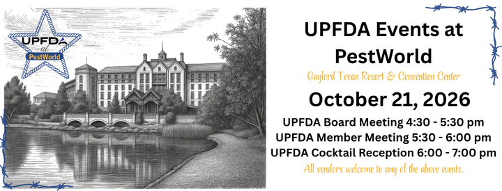 UPFDA at PestWorld 2026 UPFDA at PestWorld 2026