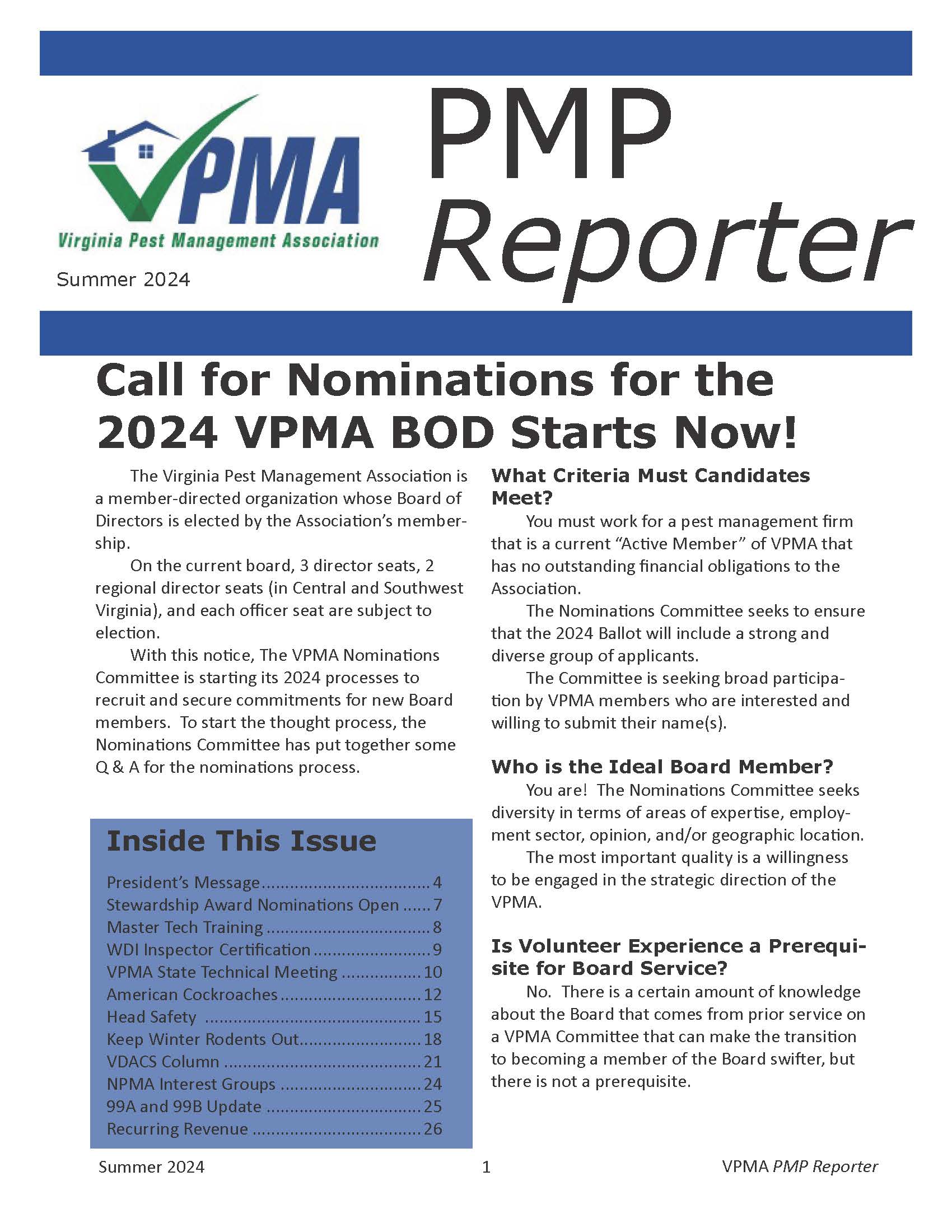 The Winter 2025 PMP Reporter